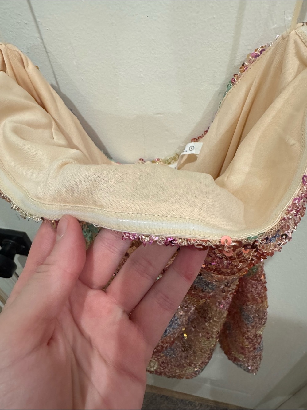 12th Tribe Strapless Multi-Color Sequin Mini Dress - Picture 7 of 11